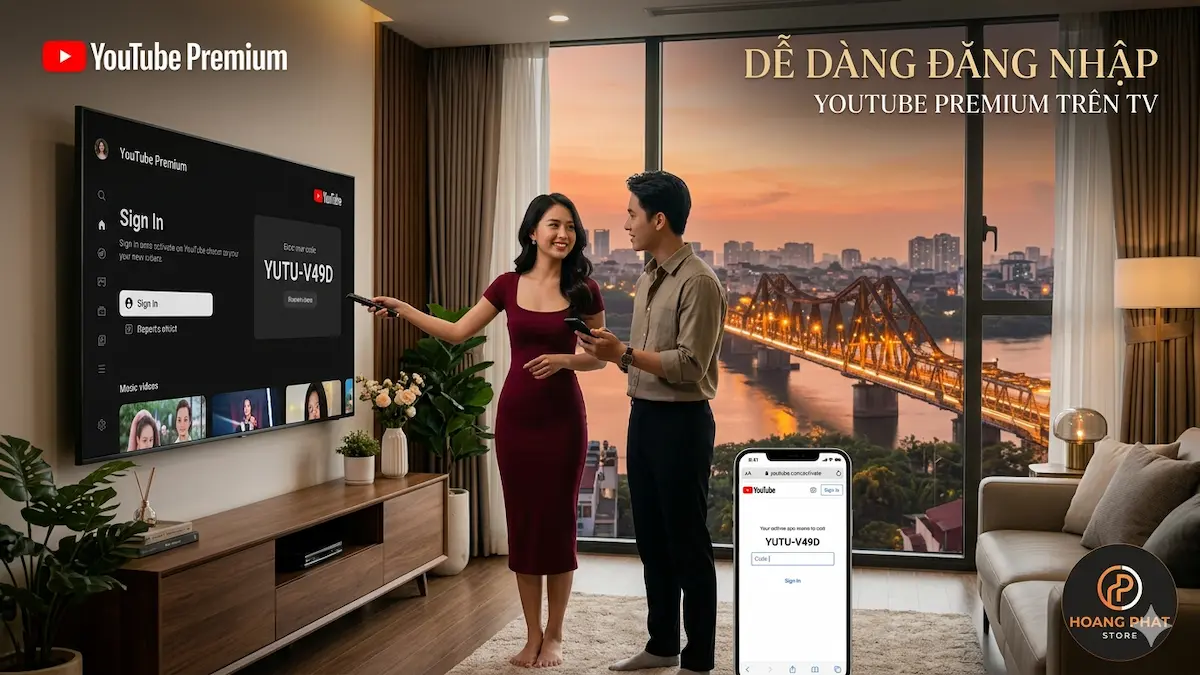 cách đăng nhập youtube premium trên smart tv