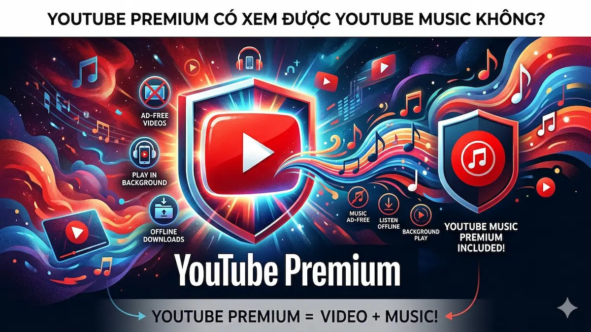 YouTube Premium có xem được YouTube Music không